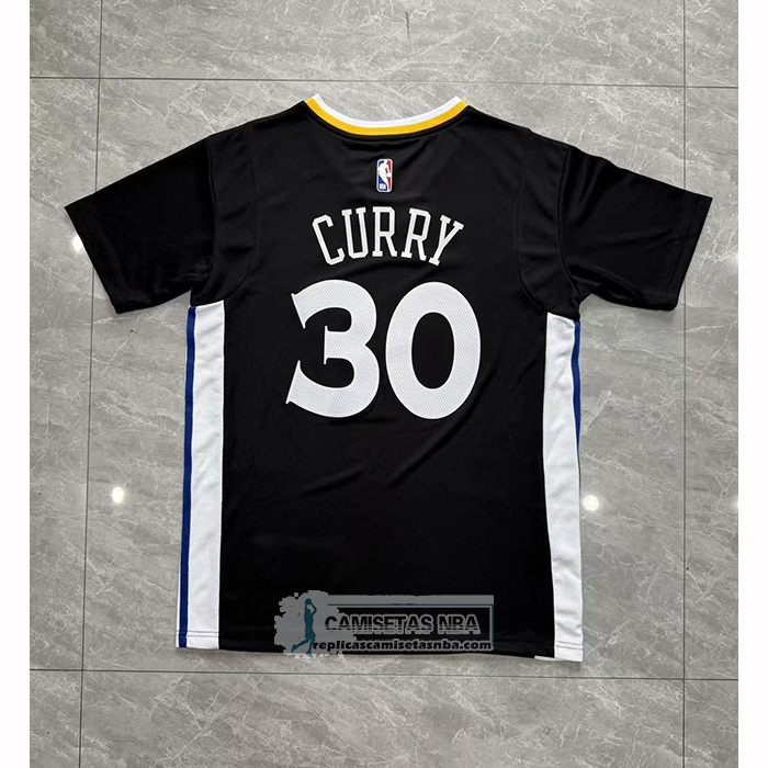 Camiseta Manga Corta Golden State Warriors Stephen Curry NO 30 Negro